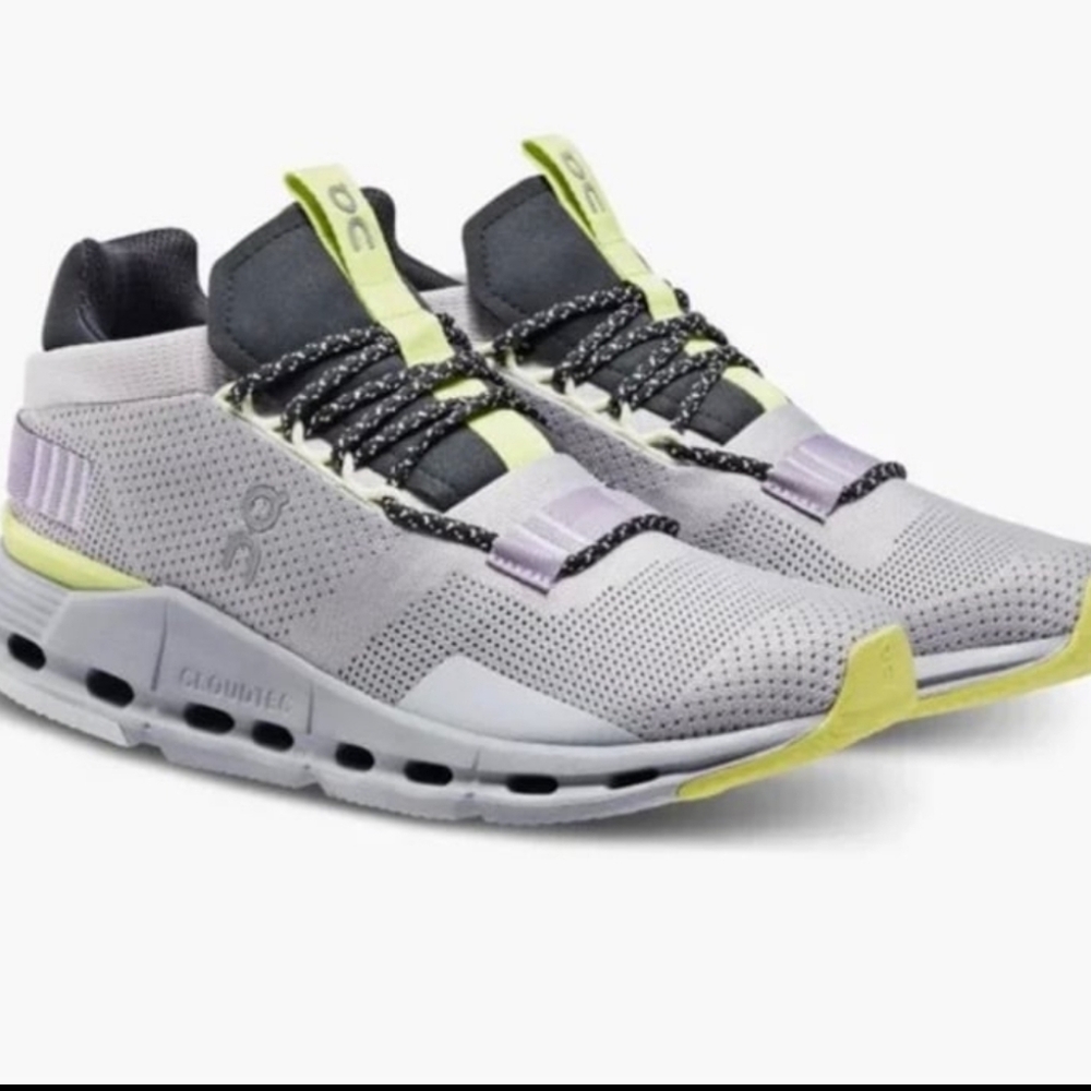 On Running Women's Sneakers in Gray and Lime